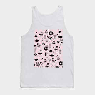 Checkered Diner Pattern Tank Top